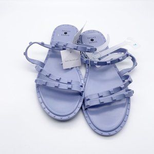 NWT Shade & Shore Woman's Sz 7 Purple‎ Studded Strappy Flat Beach Sandals